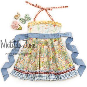 Girls Matilda Jane Platinum Painted Ellie Roundabout Dress Easter Eggs Bees sz 2